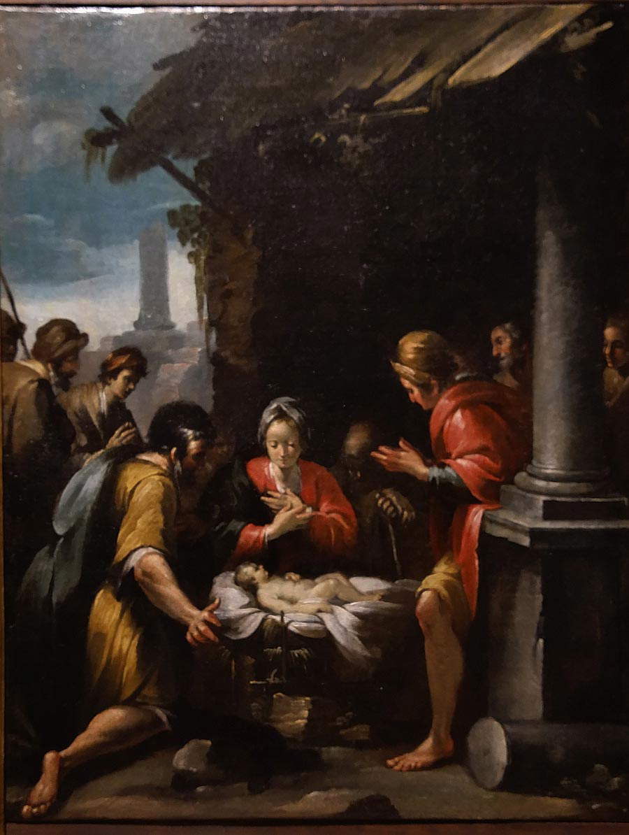 Bernardo Strozzi, Adoration des bergers (huile sur toile, 61 x 49 cm ; Gênes, collection privée) Bernardo Strozzi, Adoration des bergers (huile sur toile, 61 x 49 cm ; Gênes, collection privée)
