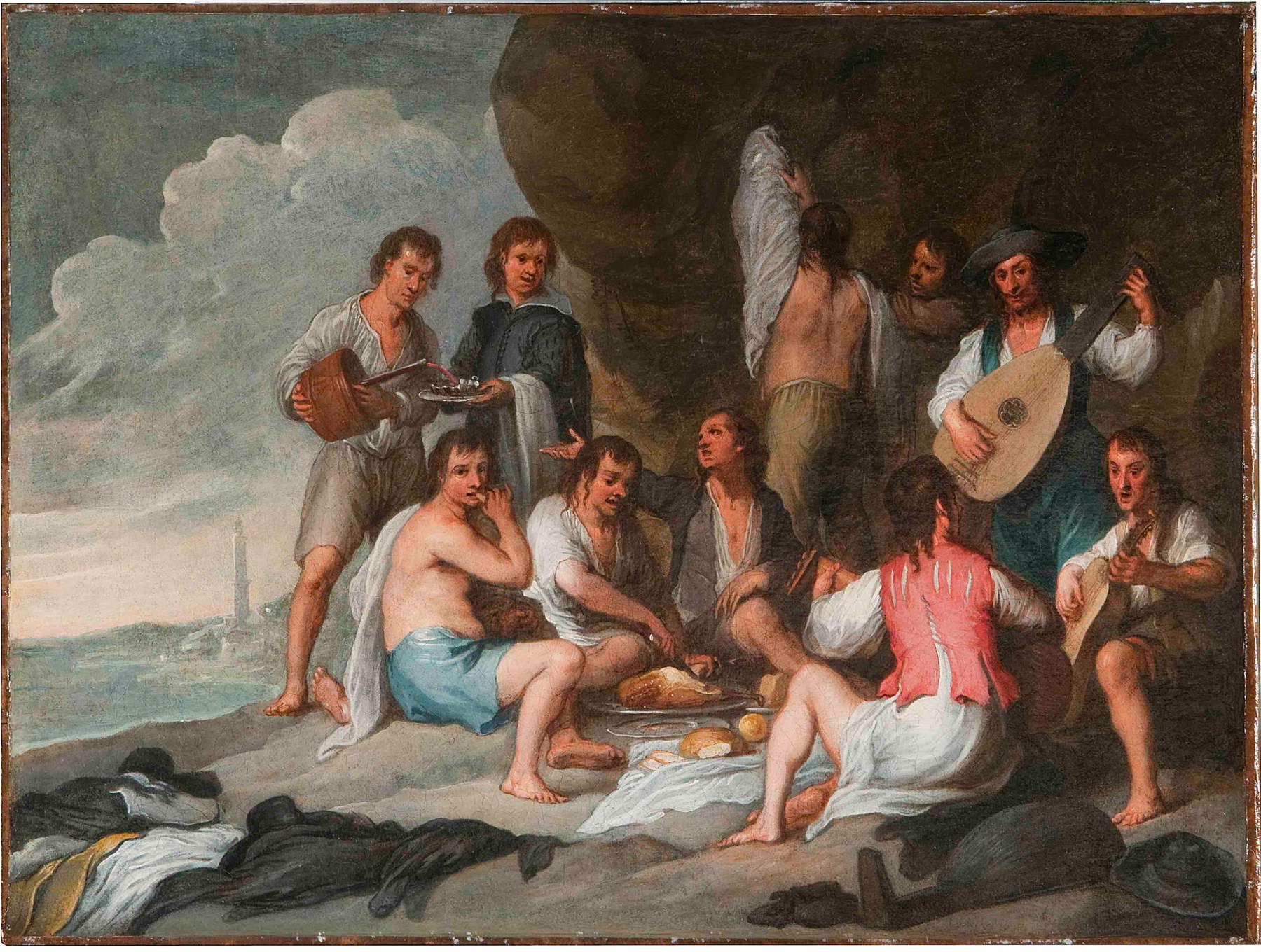 Cornelis de Wael, Merry Band (huile sur toile, 33 x 44 cm ; Gênes, collection privée) Cornelis de Wael, Merry Band (huile sur toile, 33 x 44 cm ; Gênes, collection privée)