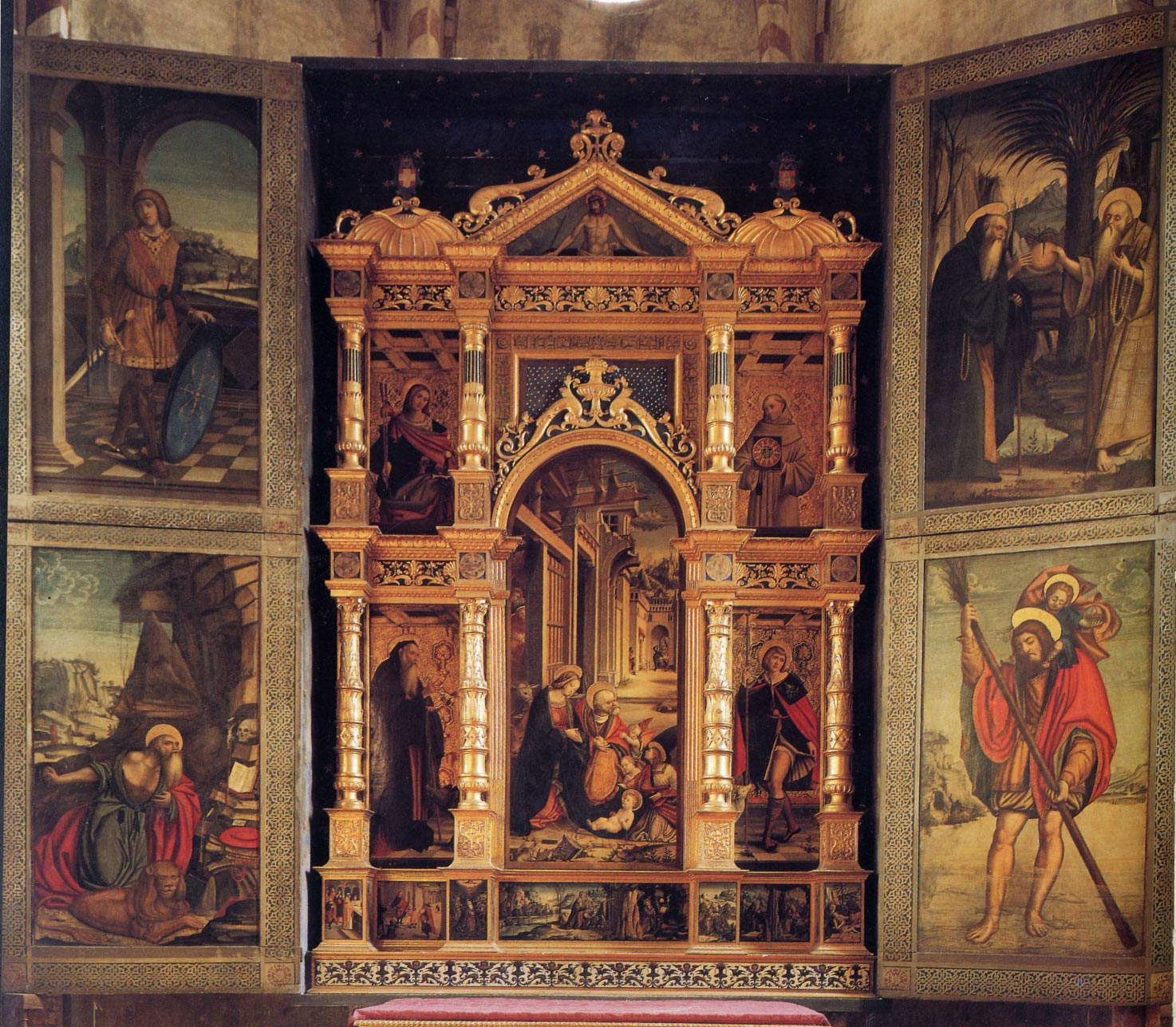 Defendente Ferrari, Polittico di Ranverso (1530; olio su tavola; Buttigliera Alta, Abbazia di Sant&rsquo;Antonio di Ranverso)