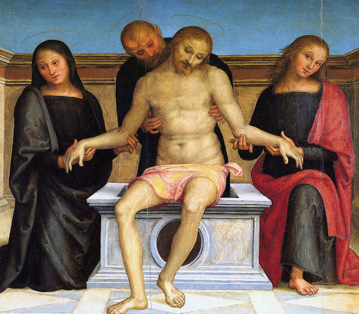 Perugino, Piet&agrave; (1513-1523; tavola, 144 x 152 cm; Perugia, Galleria Nazionale dell'Umbria)