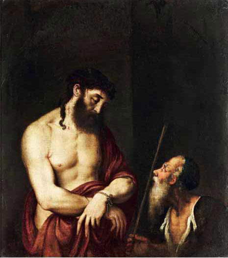 3. Tizian, Christus verhöhnt (Privatsammlung), vor der Restaurierung 3. Tizian, Christus verhöhnt (Privatsammlung), vor der Restaurierung