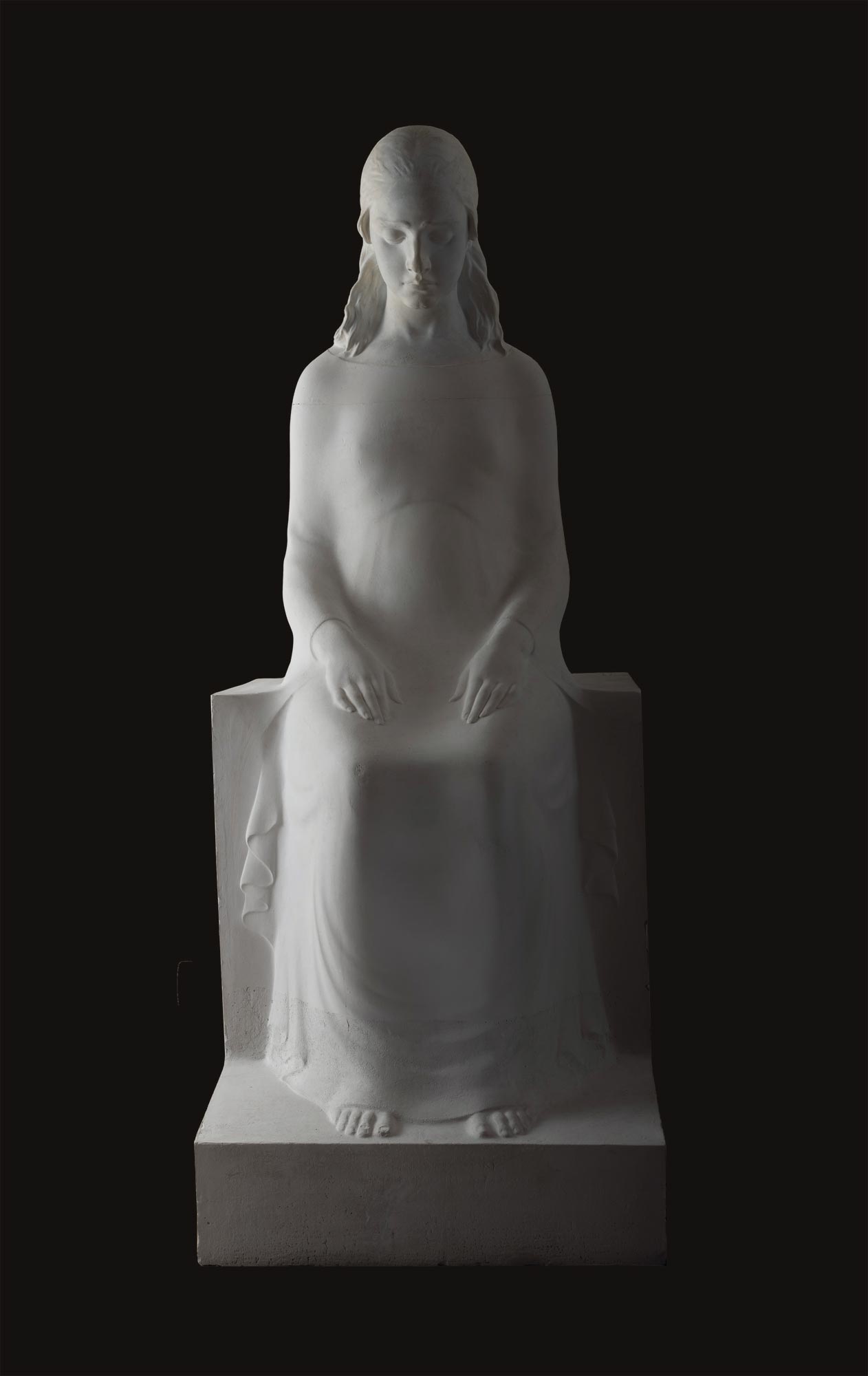 Arrigo Minerbi, Annunciata (1920; plaster, 158 x 59.5 x 71 cm; Ferrara, Museum of Modern Art)