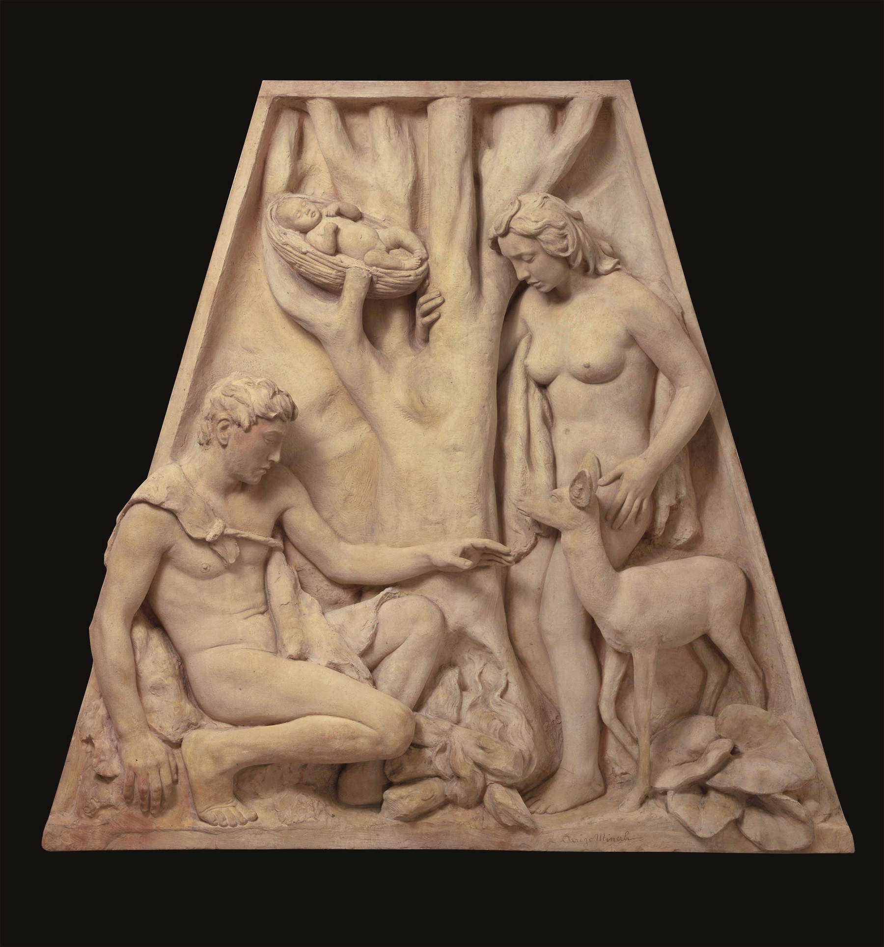 Arrigo Minerbi, First hearth (1941; terracotta chimney hood; G. E. Sperone Collection)