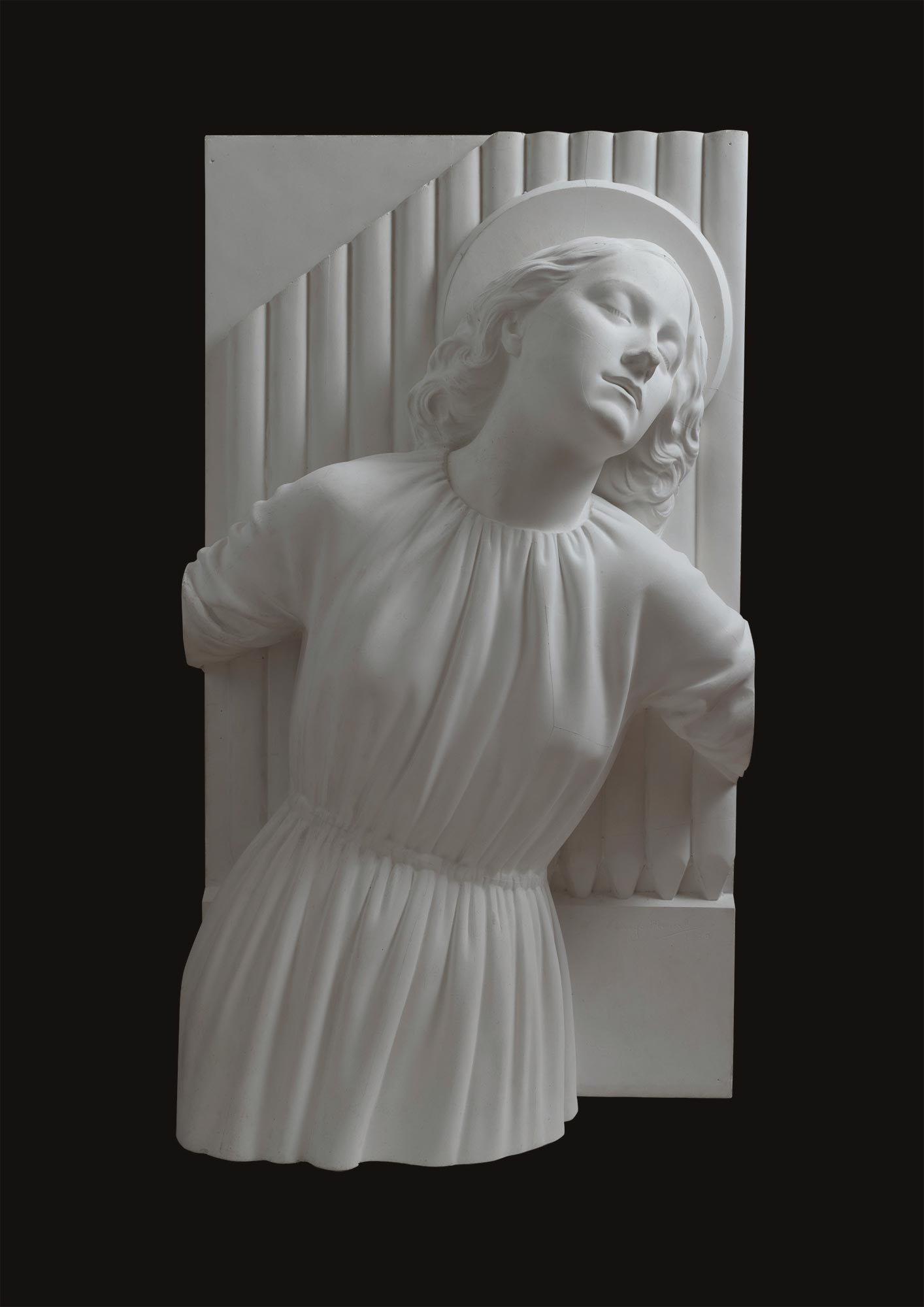 Arrigo Minerbi, Saint Cecilia (1940; plaster; from the Scotti tomb in Cesano Maderno)