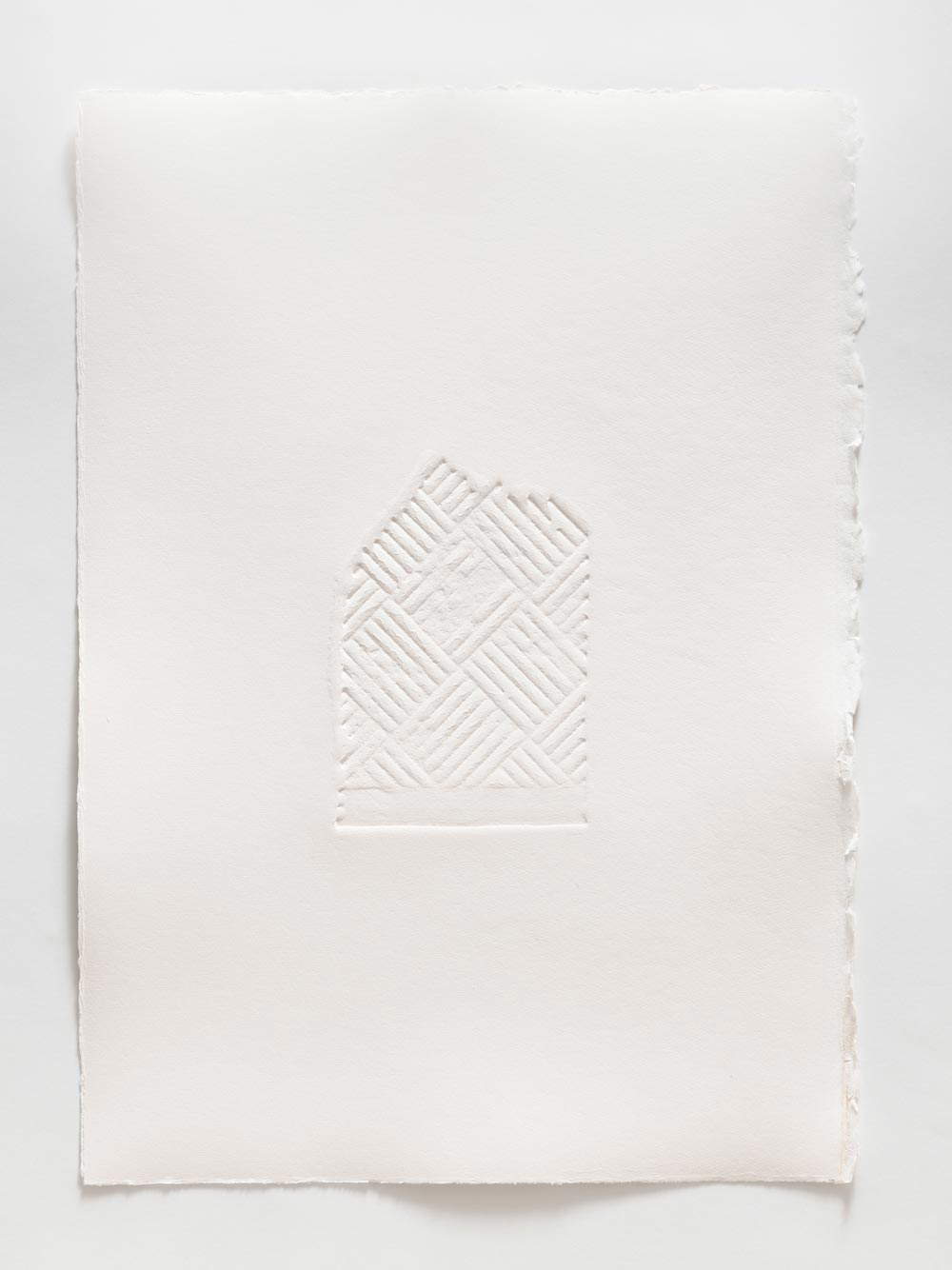 Silvia Vendramel, Armed Case (2022; dry print on Zerkall 600 gr paper, 56 x 38 cm). Sensitive Cartography, 2022. Photo: Fran&ccedil;ois Fernandez