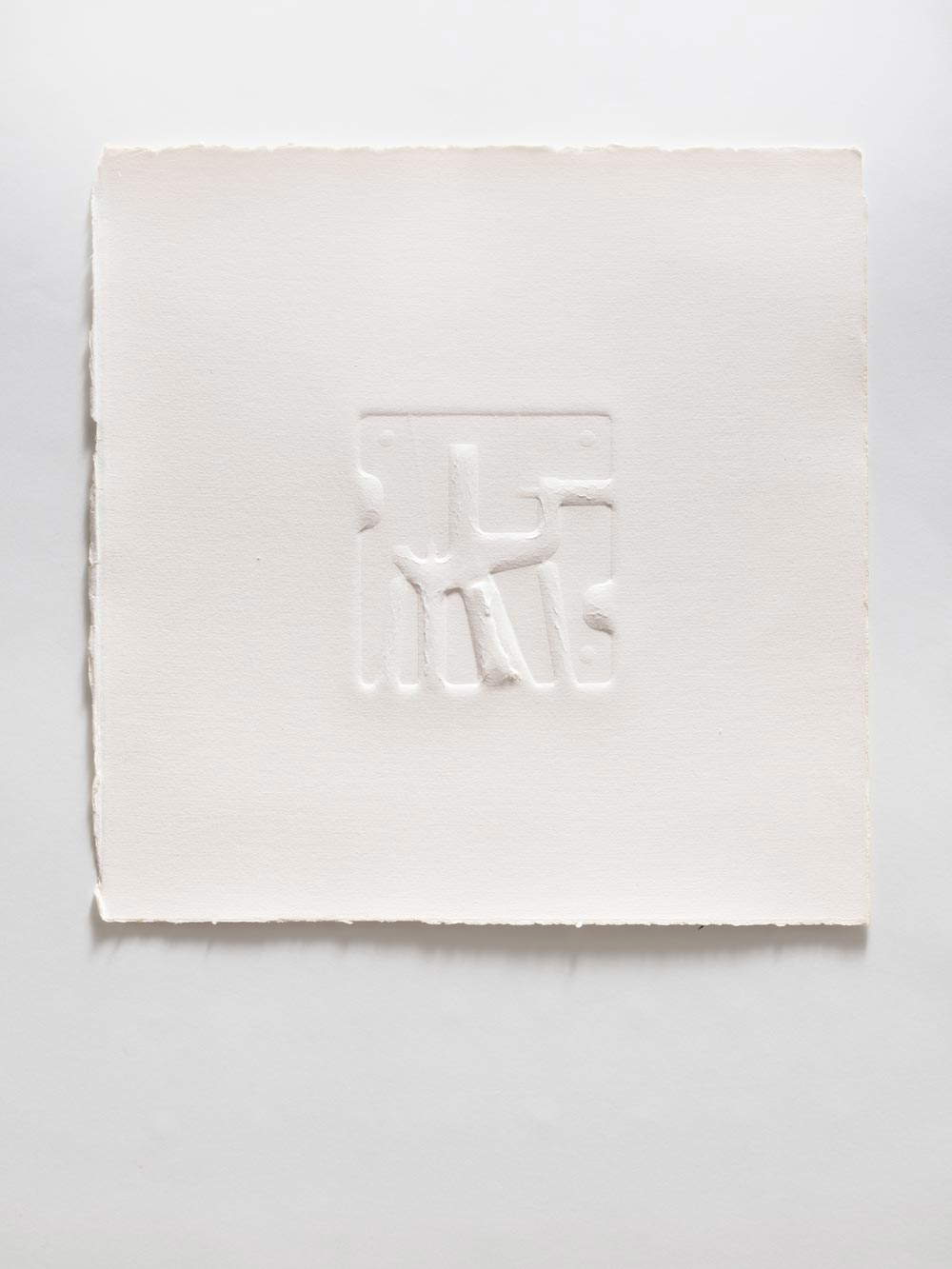 Silvia Vendramel, P186 (2022; dry print on Zerkall 600 gr paper, 39 x 38 cm), Sensitive Cartography, 2022. Photo: Fran&ccedil;ois Fernandez