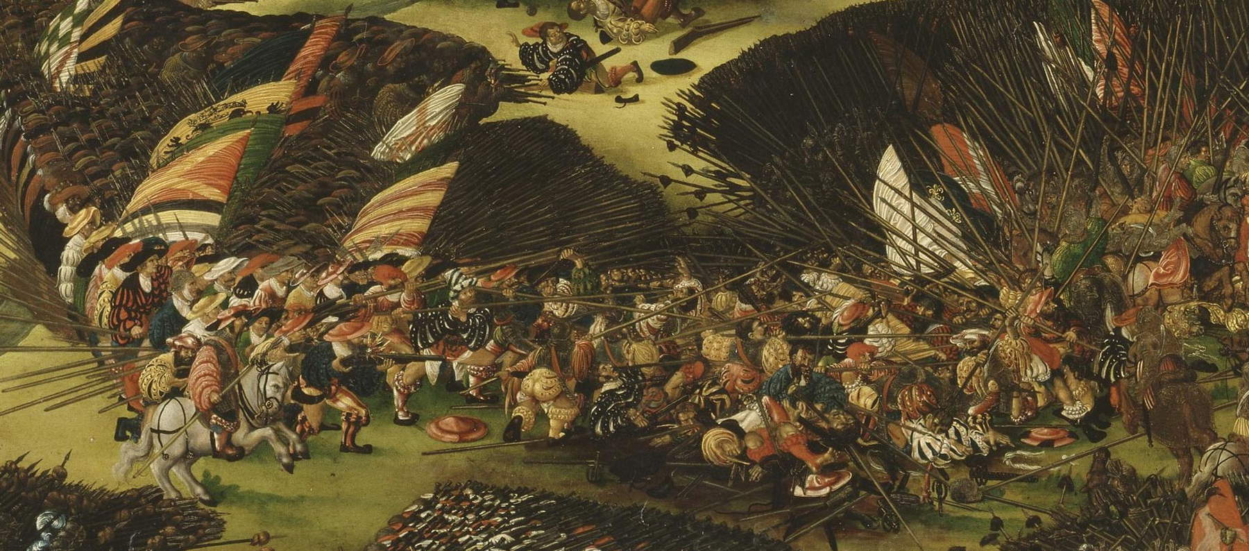 Rupert Heller, Bataille de Pavie, détail avec formations de lansquenets Rupert Heller, Bataille de Pavie, détail avec formations de lansquenets