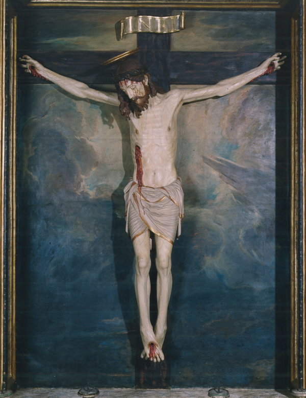 Giovanni Teutonico, Crocifisso (1478; legno intagliato e dipinto; Perugia, San Pietro) Giovanni Teutonico, Crocifisso (1478; legno intagliato e dipinto; Perugia, San Pietro)