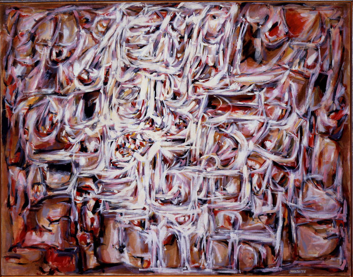 Piero Dorazio, Cavernicola (1958 ; huile sur toile, 115 x 147 cm ; Florence, collection Roberto Casamonti)