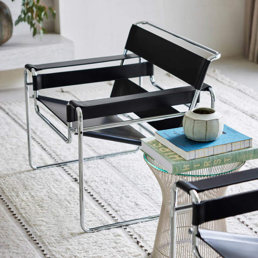 La silla Wassily producida actualmente por Knoll. Foto: Knoll La silla Wassily producida actualmente por Knoll. Foto: Knoll