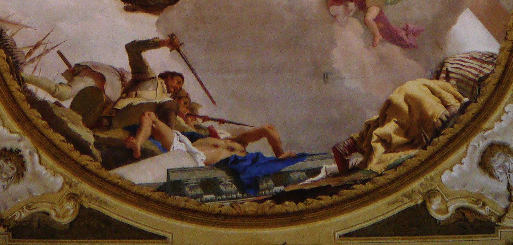 Soldats et personnages agenouillés