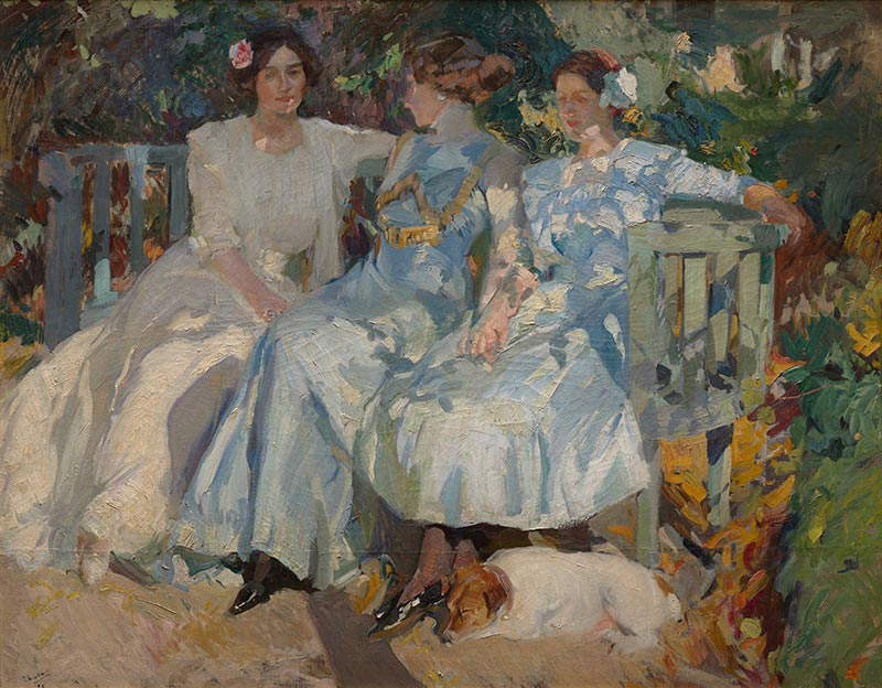 Joaqu&iacute;n Sorolla, Mi mujer y mis hijas en el jard&iacute;n (1910; oil on canvas; Colecci&oacute;n Masaveu) Joaqu&iacute;n Sorolla &copy; Fundaci&oacute;n Mar&iacute;a Cristina Masaveu Peterson. Photo: Marcos Morilla