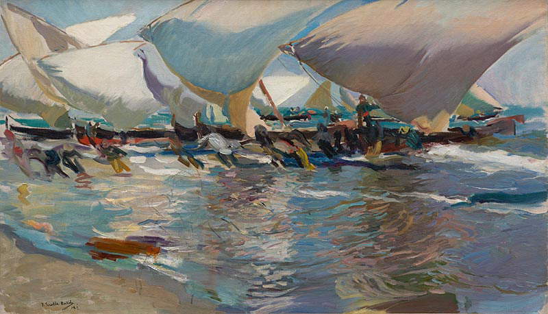 Joaqu&iacute;n Sorolla, Playa de Valencia (1902; oil on canvas; Colecci&oacute;n Masaveu) Joaqu&iacute;n Sorolla &copy; Fundaci&oacute;n Mar&iacute;a Cristina Masaveu Peterson. Photo: Marcos Morilla