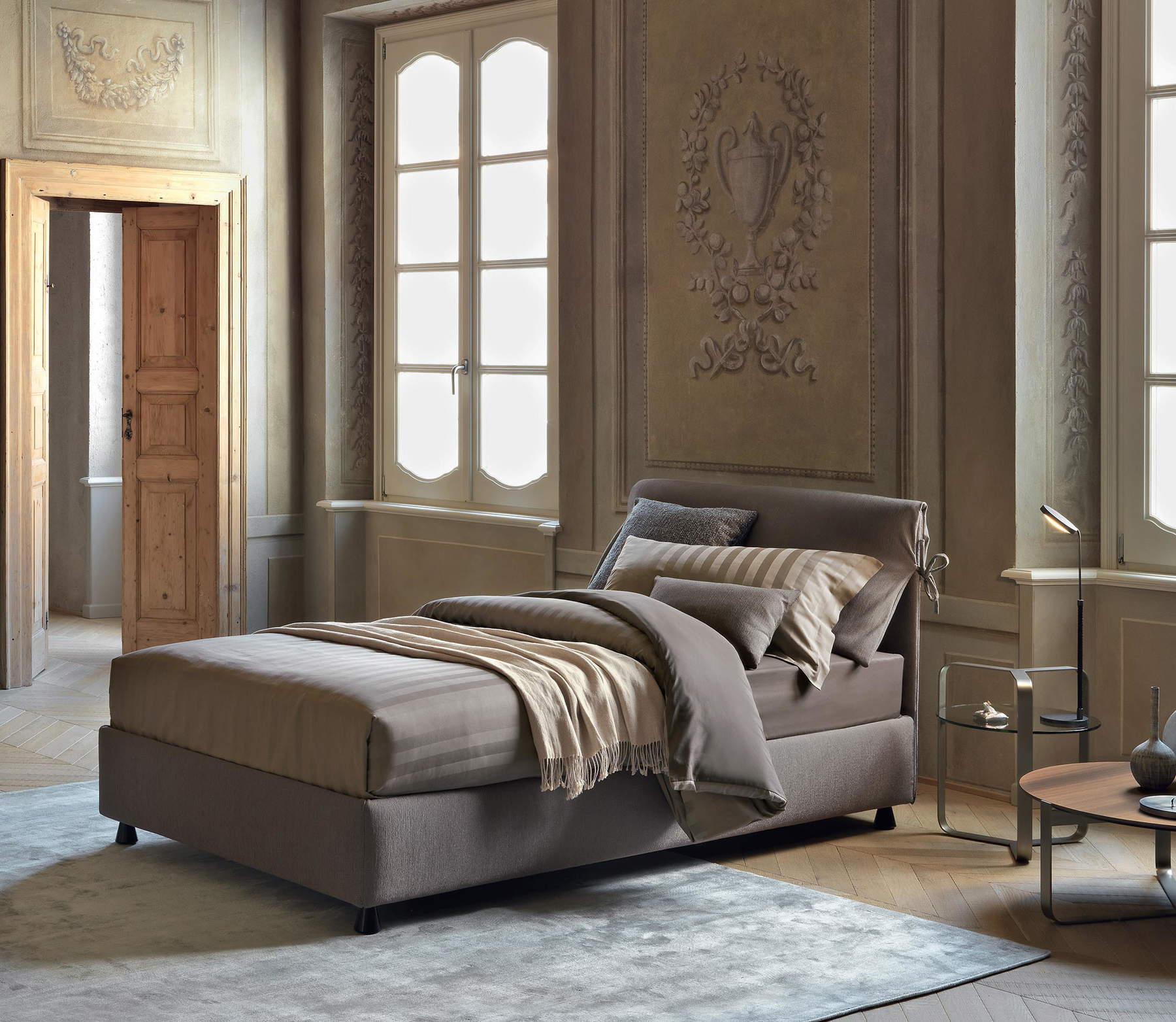 Il letto Nathalie a una piazza ambientato Il letto Nathalie a una piazza ambientato