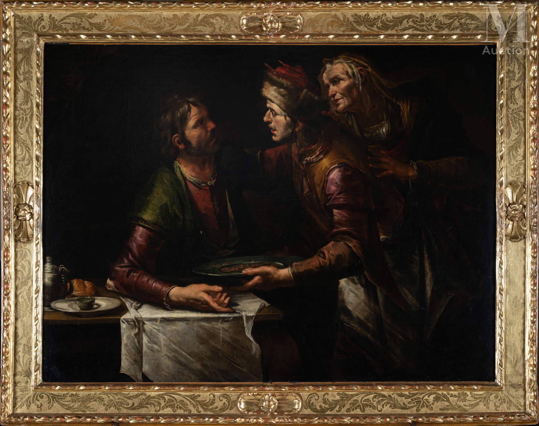 Atelier de Gioacchino Assereto, milieu du XVIIe siècle École génoise, La vente de la primogéniture (huile sur toile ; 122 x 164 cm) Atelier de Gioacchino Assereto, milieu du XVIIe siècle École génoise, La vente de la primogéniture (huile sur toile ; 122 x 164 cm)