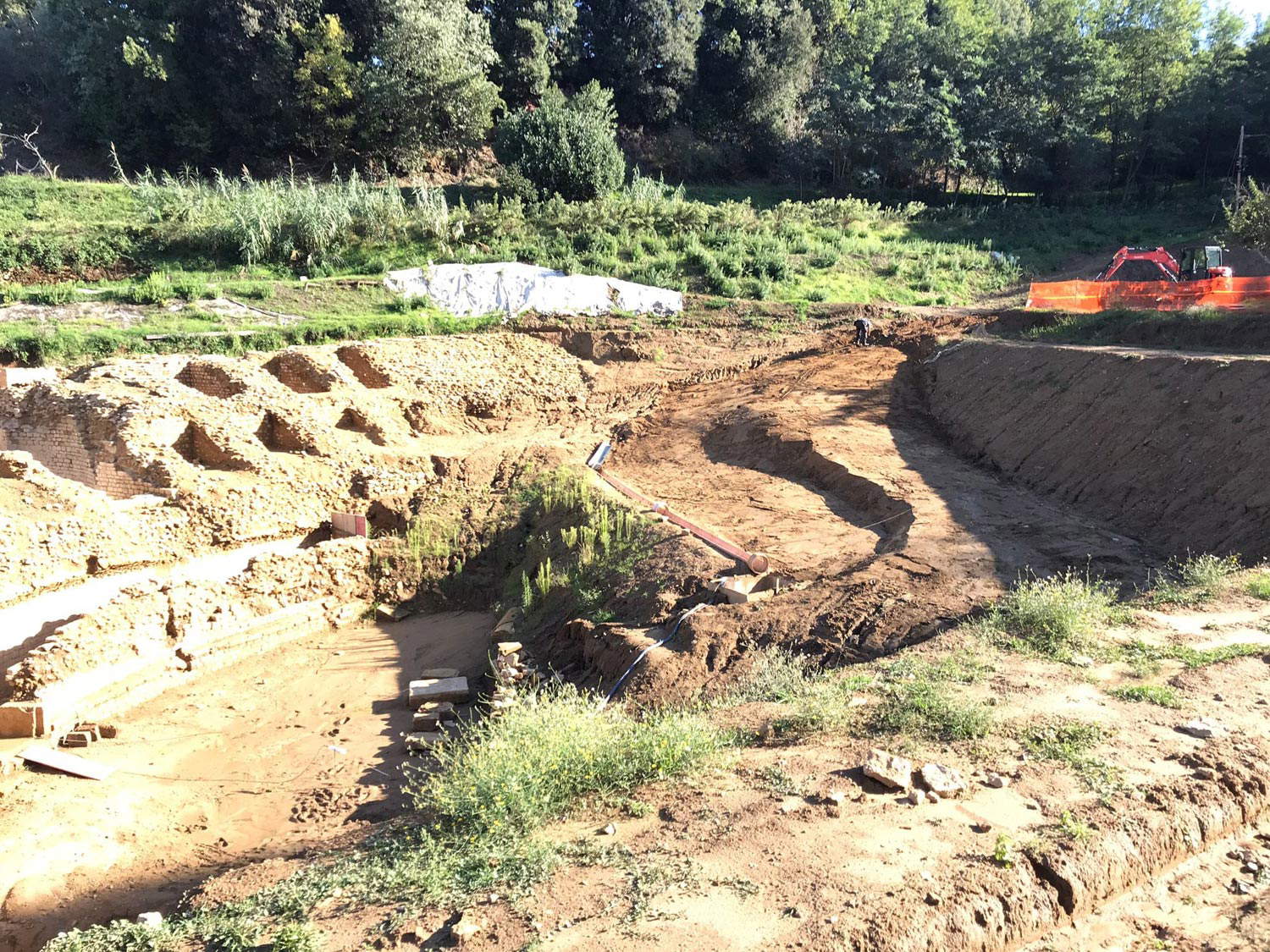 La excavación del anfiteatro de Volterra, 