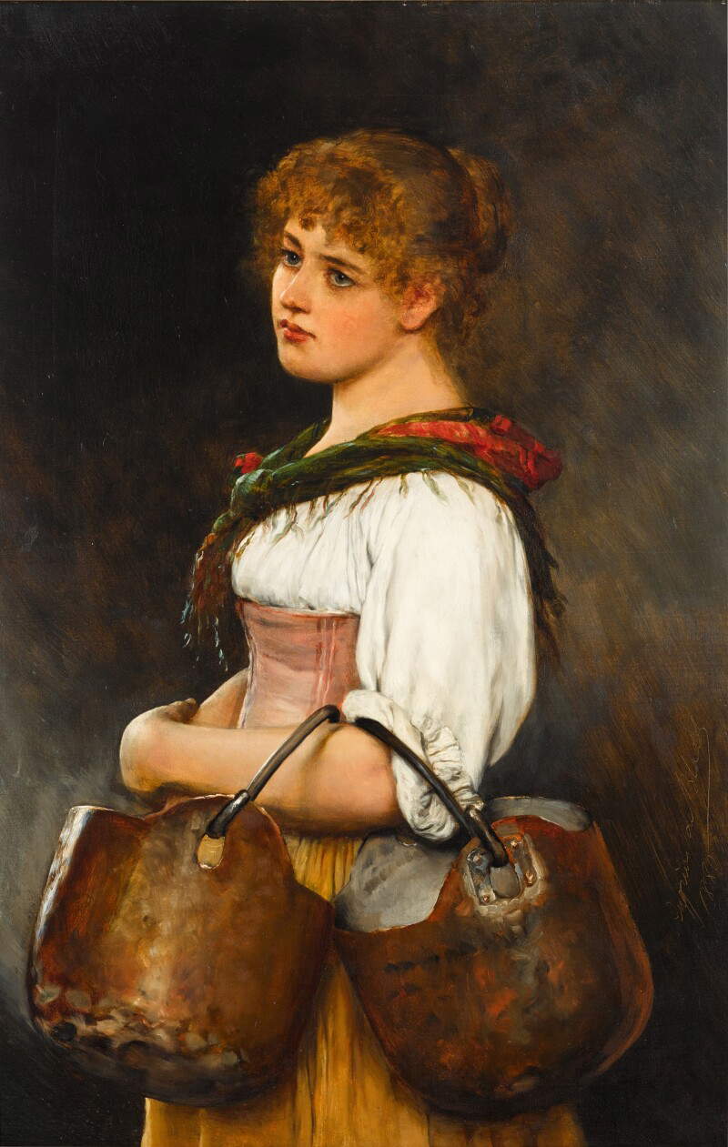 Eugen von Blaas, Water Bearer (1886; oil on canvas, 100 x 65 cm) Eugen von Blaas, Water Bearer (1886; oil on canvas, 100 x 65 cm)