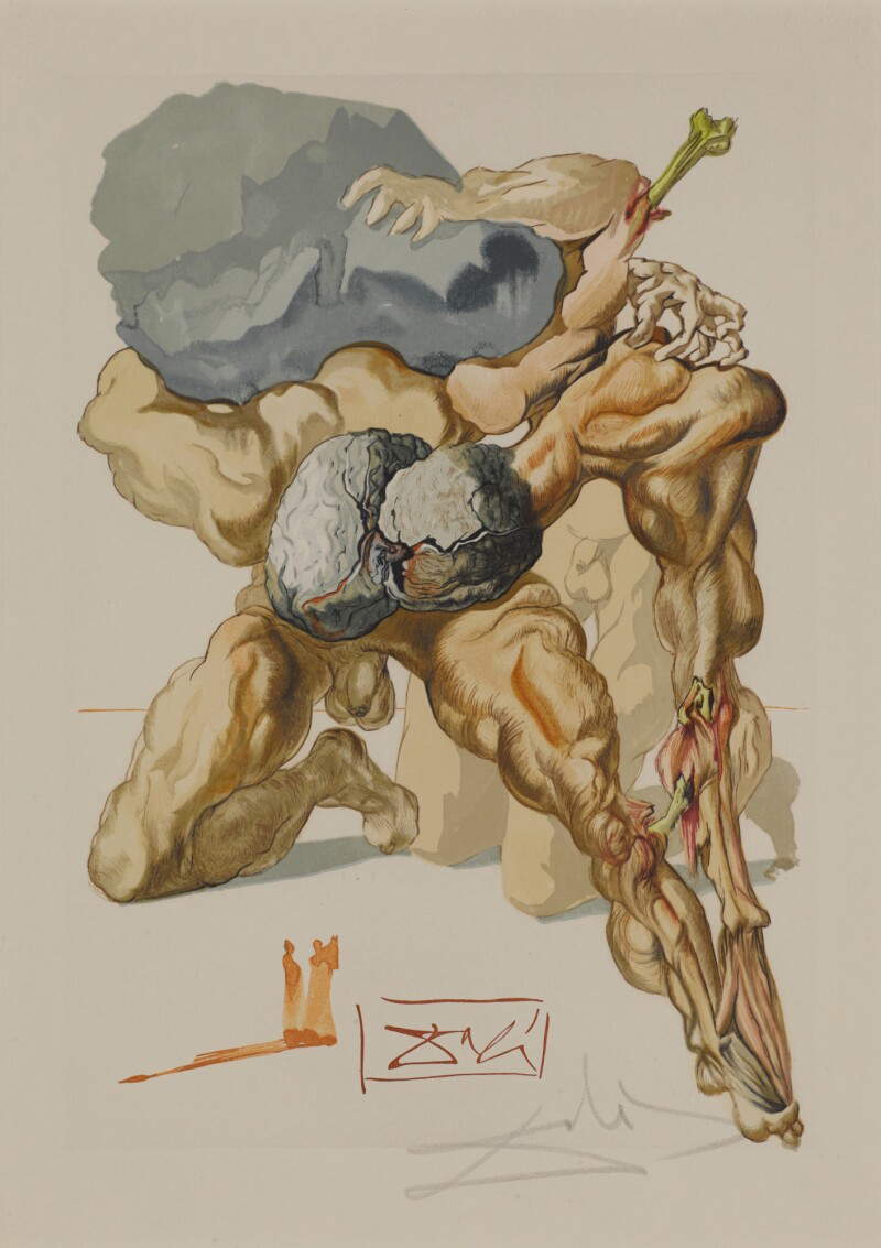 One of the plates from Salvador Dalí's Divine Comedy. One of the plates from Salvador Dalí's Divine Comedy.