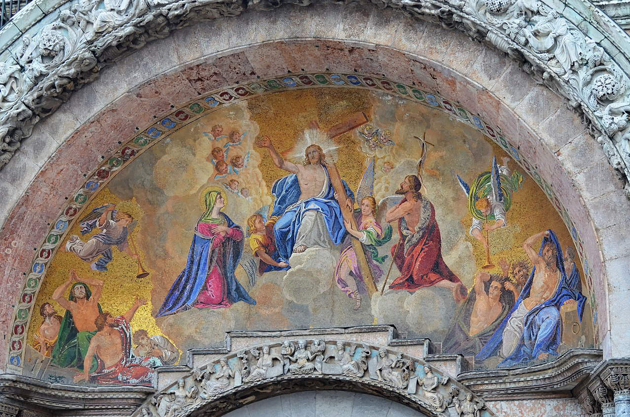 Lattanzio Querena e Liborio Salandri, Giudizio Universale (1836; mosaico; Venezia, Basilica di San Marco). Foto: Alex Micheu Lattanzio Querena e Liborio Salandri, Giudizio Universale (1836; mosaico; Venezia, Basilica di San Marco). Foto: Alex Micheu