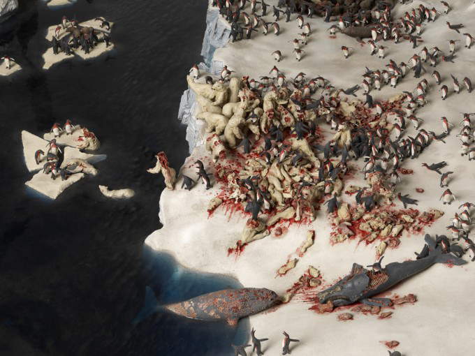 Jake et Dinos Chapman, Unhappy feet, détail