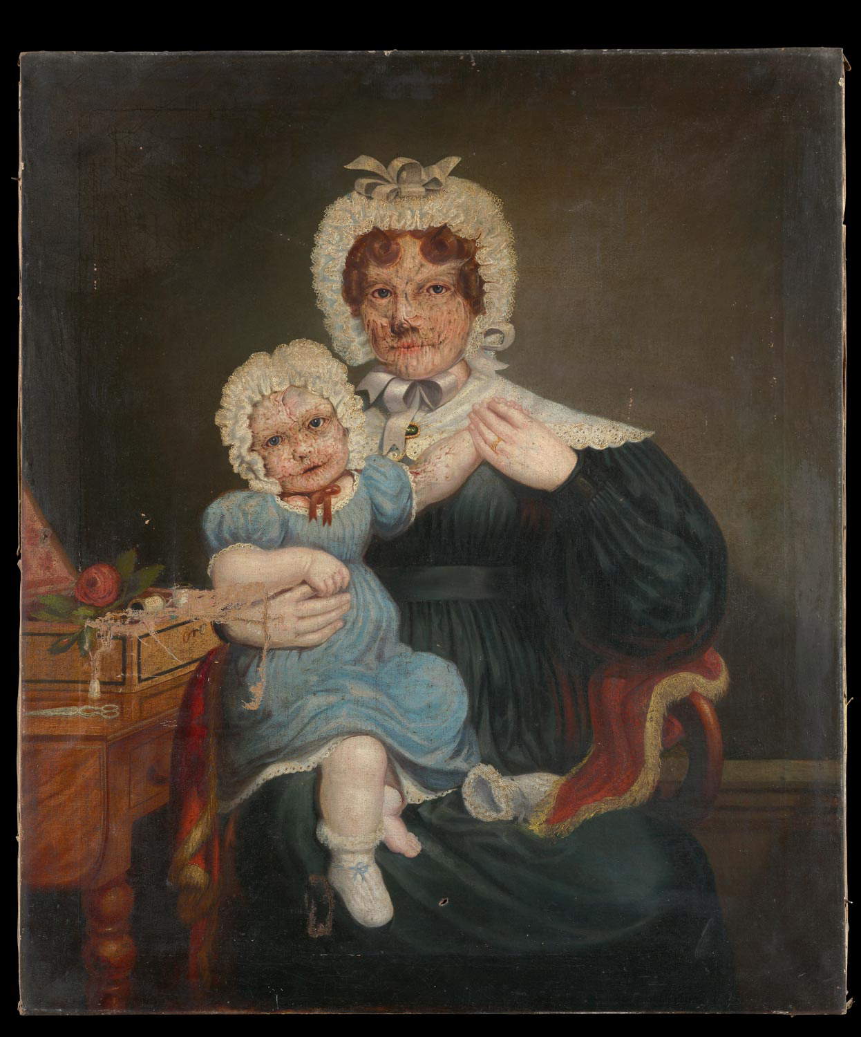 Jake et Dinos Chapman, œuvre de la série One day you will no longer be loved (2008 ; huile sur toile)