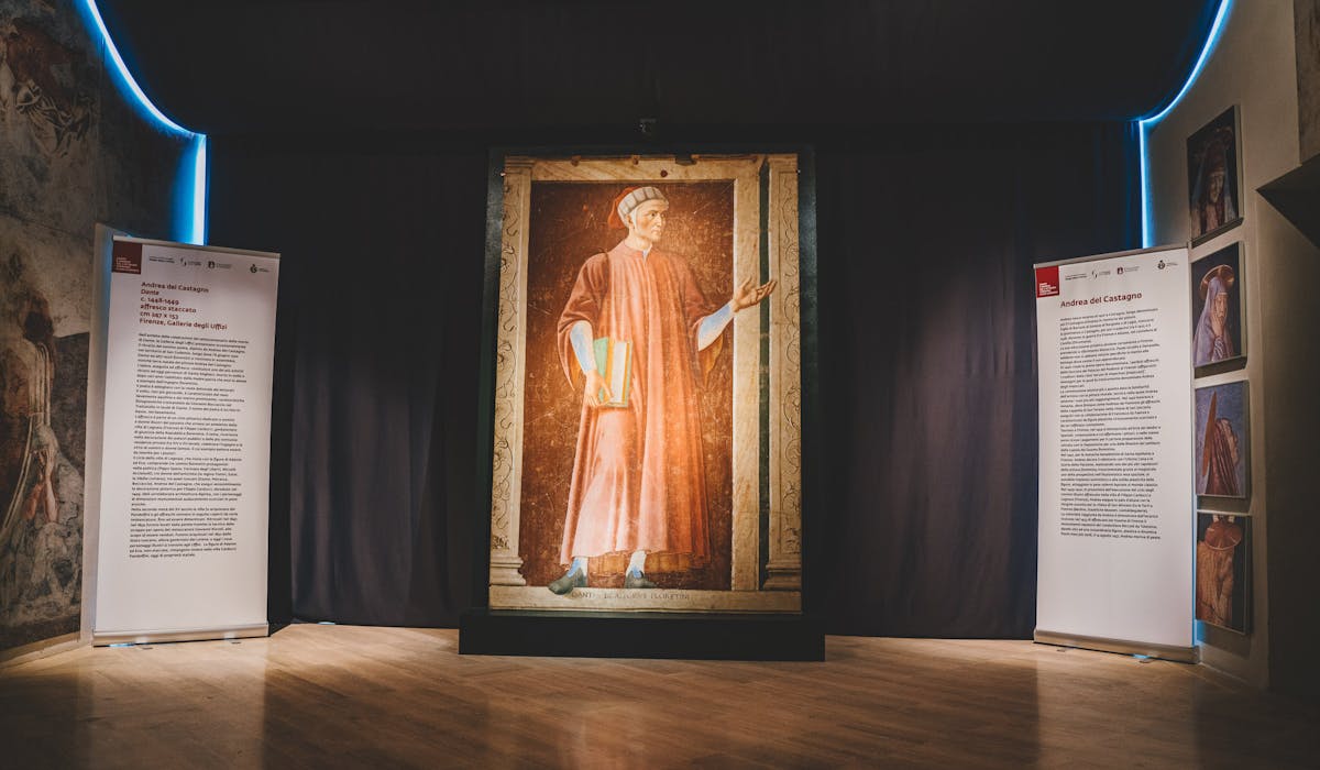 Dante und Andrea del Castagno kehren nach San Godenzo zurück Dante und Andrea del Castagno kehren nach San Godenzo zurück