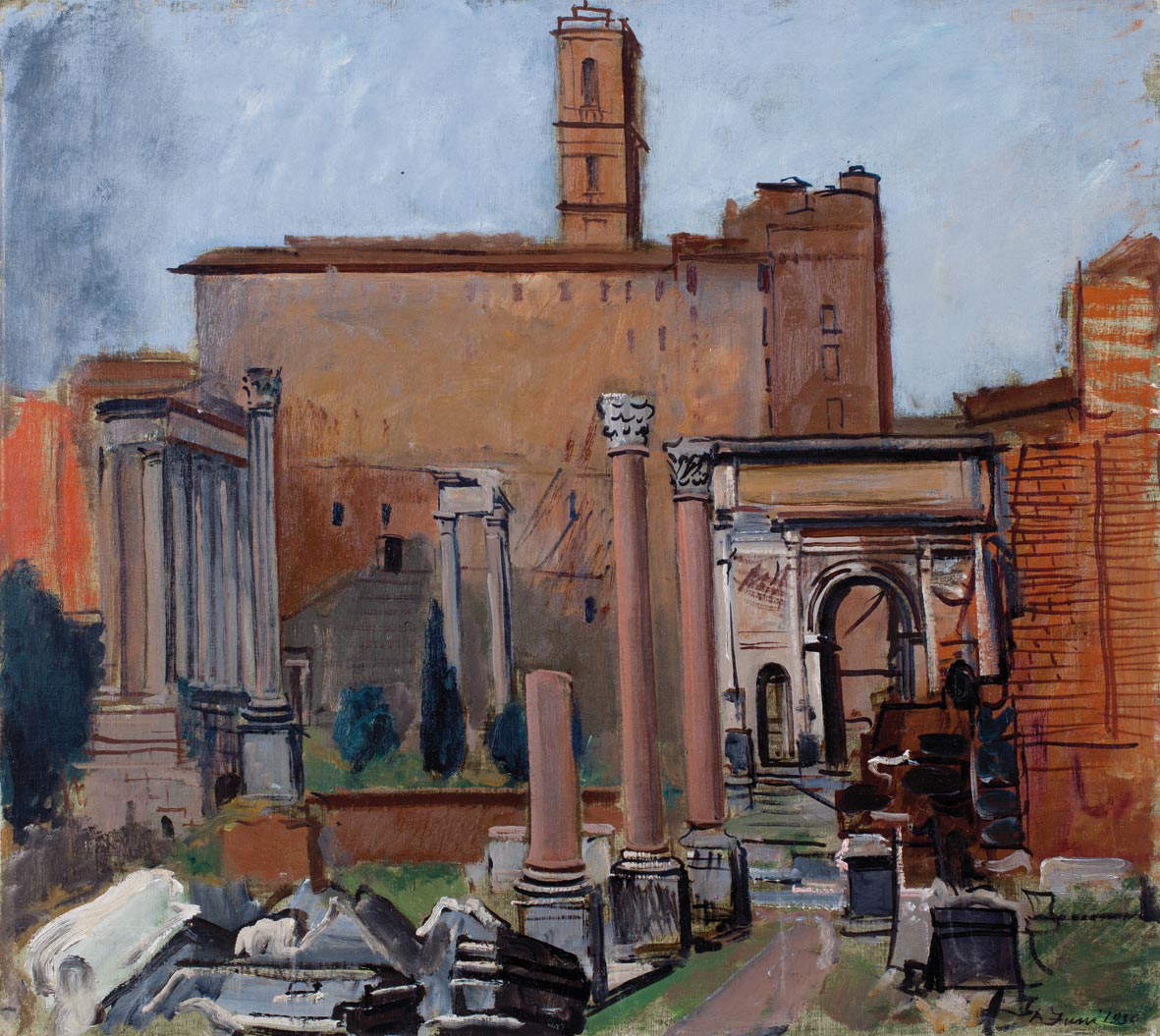Roman Veduta (um 1930; Ferrara, Museum für Moderne Kunst)