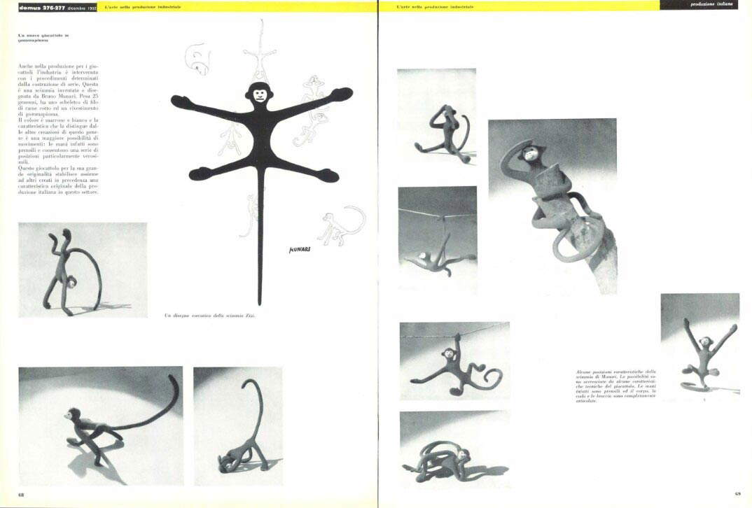 The monkey that won the Compasso d'Oro: Zizì, the toy by