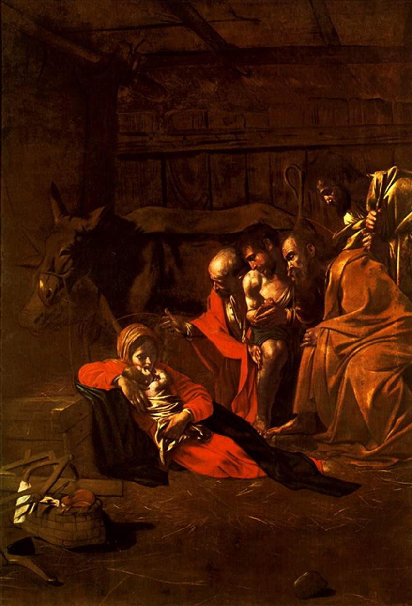 Caravage, Adoration des bergers (1609 ; huile sur toile, 314 x 211 cm ; Messine, musée régional) Caravage, Adoration des bergers (1609 ; huile sur toile, 314 x 211 cm ; Messine, musée régional)