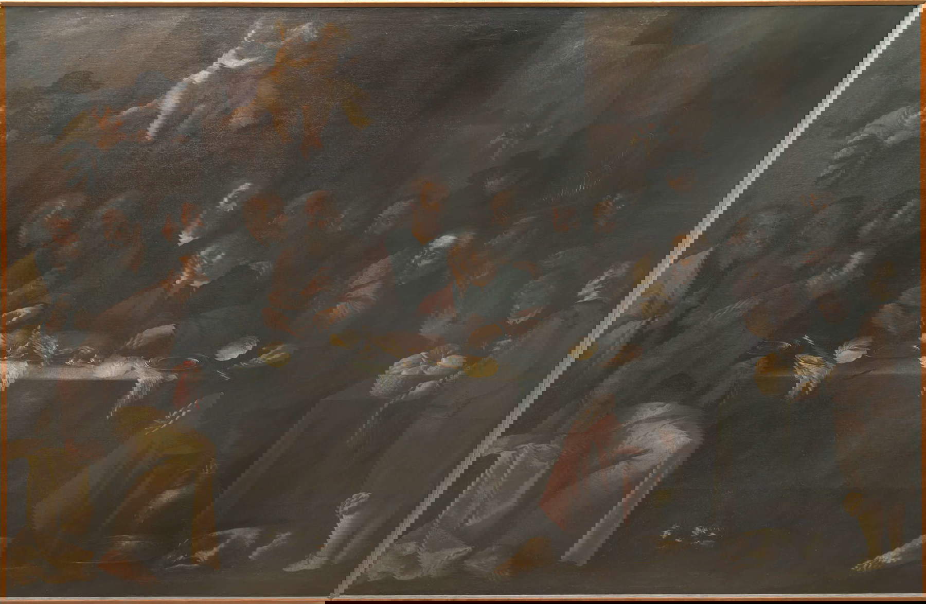 Pietro D'Asaro, Cène (1621 ; huile sur toile, 205 x 310 cm ; Palerme, Galerie régionale de Sicile, Palazzo Abatellis) Pietro D'Asaro, Cène (1621 ; huile sur toile, 205 x 310 cm ; Palerme, Galerie régionale de Sicile, Palazzo Abatellis)