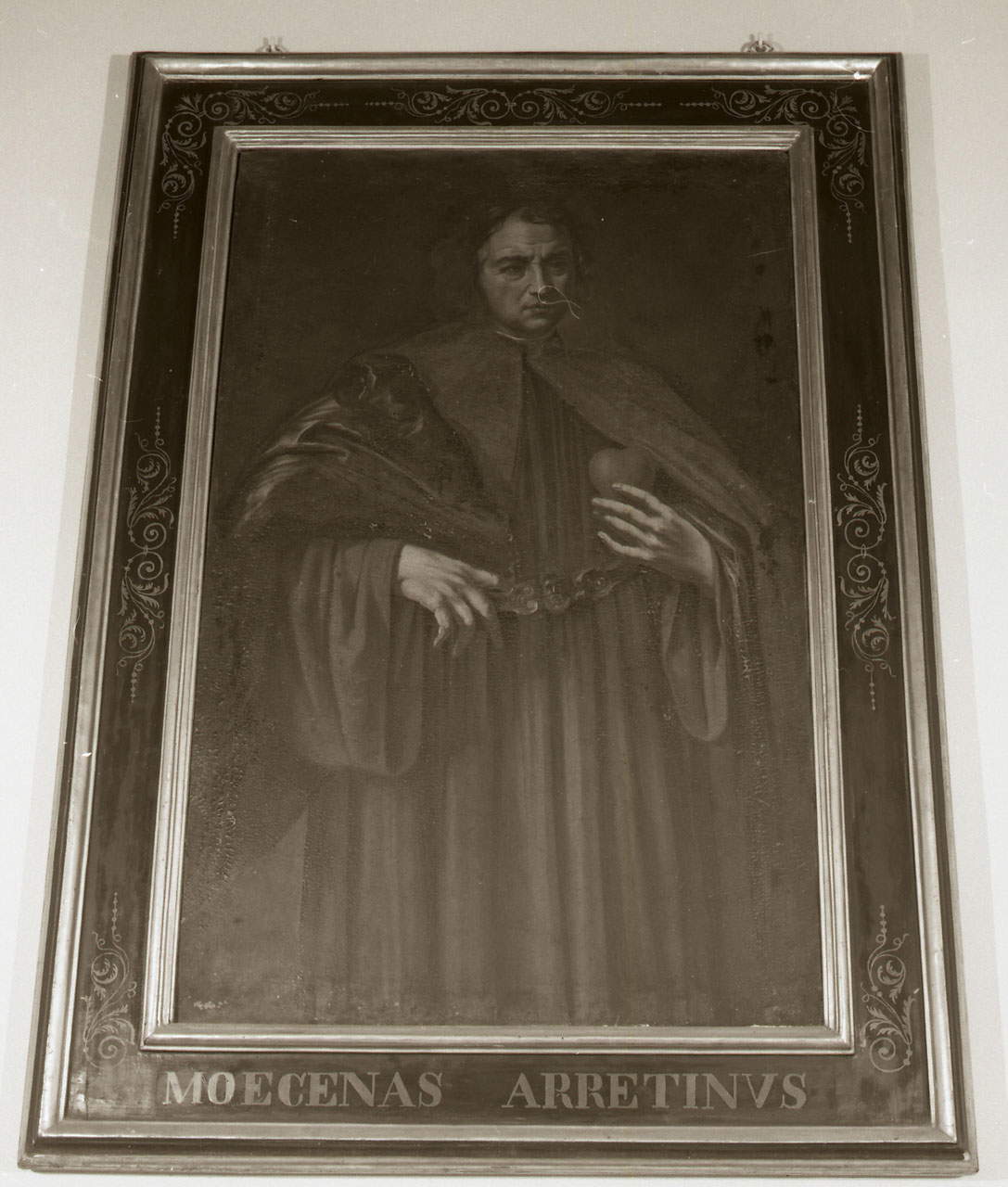 Bernardino Santini, Mecenas (1648-1652; óleo sobre lienzo, 156 x 96 cm; Arezzo, Palacio Municipal) Bernardino Santini, Mecenas (1648-1652; óleo sobre lienzo, 156 x 96 cm; Arezzo, Palacio Municipal)