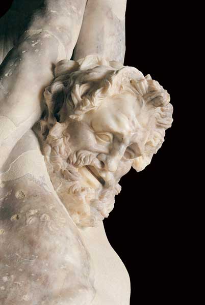 Arte romano (del original griego del siglo II a.C.), Marsyas (mármol Pavonazzetto, altura 266 cm; Roma, Museos Capitolinos, inv. MC1077) Arte romano (del original griego del siglo II a.C.), Marsyas (mármol Pavonazzetto, altura 266 cm; Roma, Museos Capitolinos, inv. MC1077)
