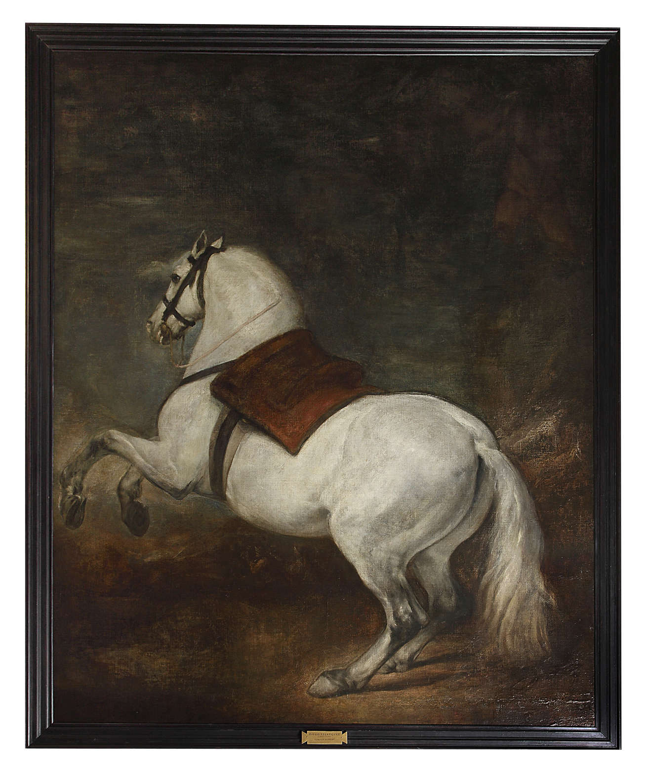 Diego Vel&aacute;zquez, Cheval blanc (1634-1638 ; huile sur toile, 310 x 246 cm ; Madrid, Galerie des collections royales)