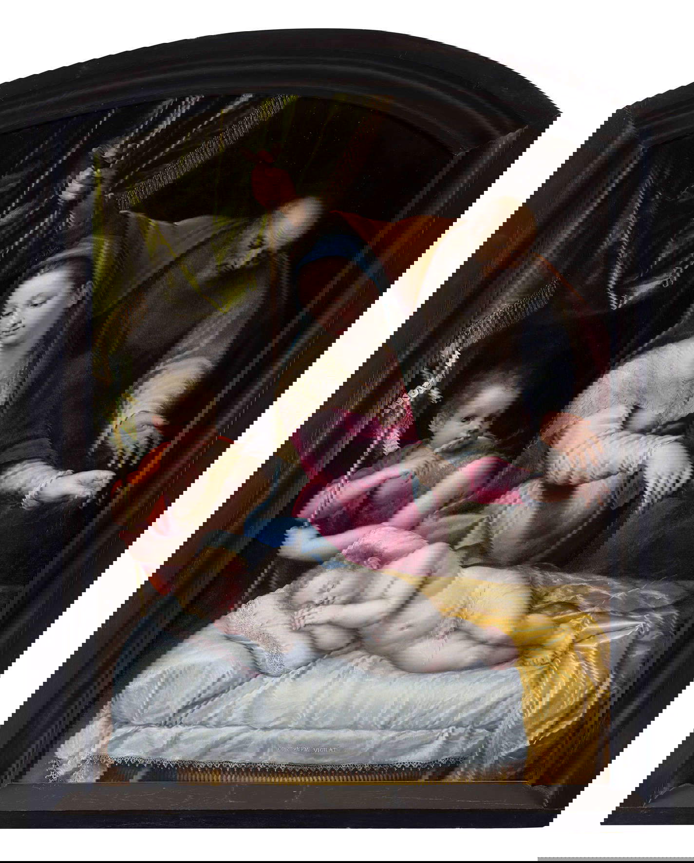 Lavinia Fontana, Sainte Famille avec saint Jean (1589 ; huile sur toile, 167 x 124,8 cm ; Madrid, Galerie des collections royales)