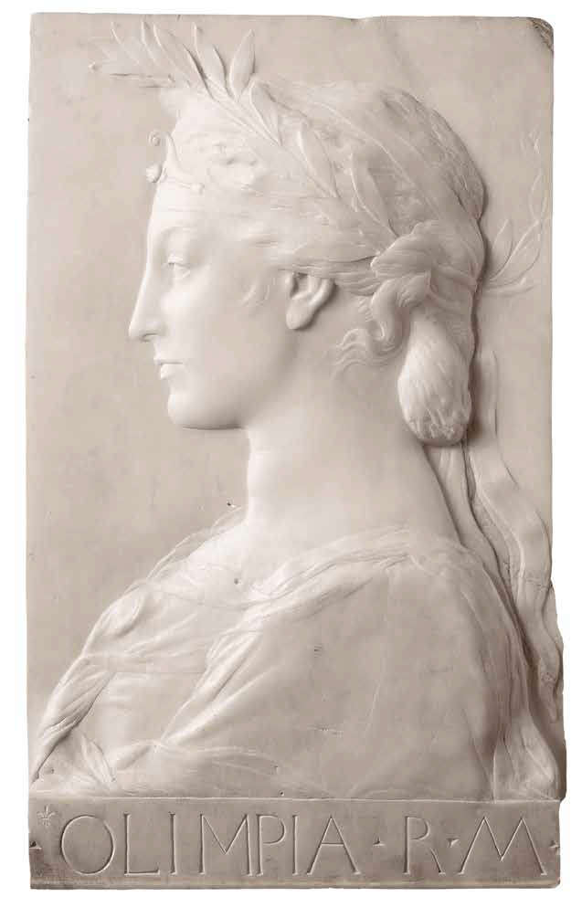 Desiderio da Settignano, Olympia, Königin der Makedonier (um 1460-1464; Marmor, 55 x 35 x 7 cm; San Ildefonso, Palacio Real de la Granja) Desiderio da Settignano, Olympia, Königin der Makedonier (um 1460-1464; Marmor, 55 x 35 x 7 cm; San Ildefonso, Palacio Real de la Granja)