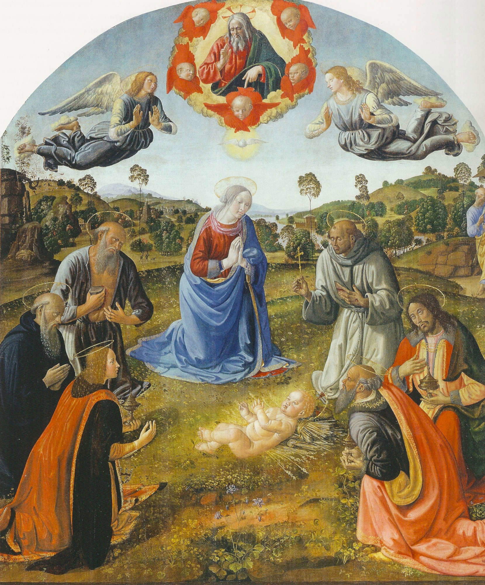 Cosimo Rosselli, Anbetung des Jesuskindes (1480 curca; Birmingham Barber Institute)