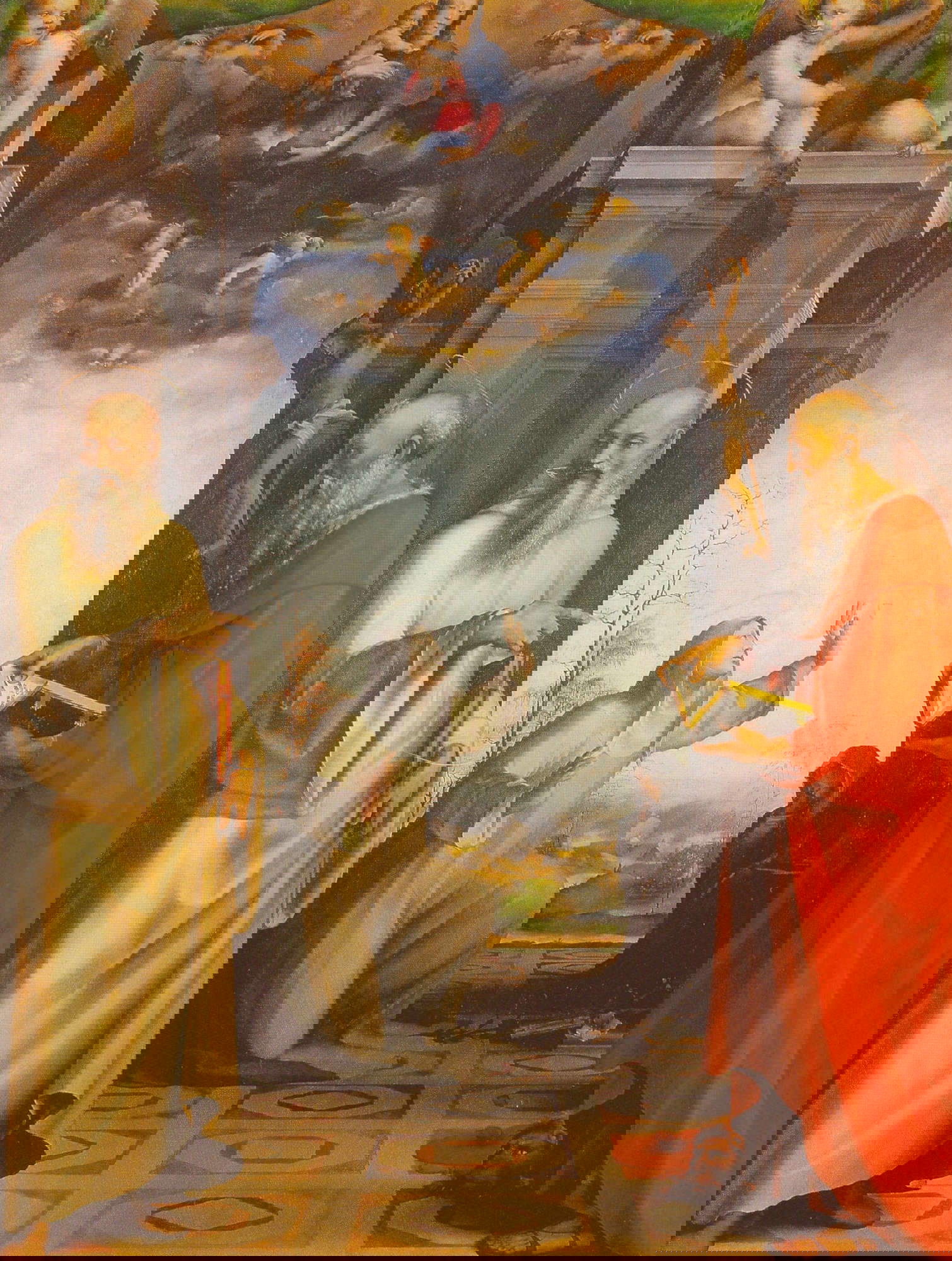 Domenico Beccafumi, Der Empfang der Wundmale durch die Heilige Katharina von Siena in Anwesenheit der Heiligen Benedikt und Hieronymus (1515-1516; Siena, Pinacoteca Nazionale)