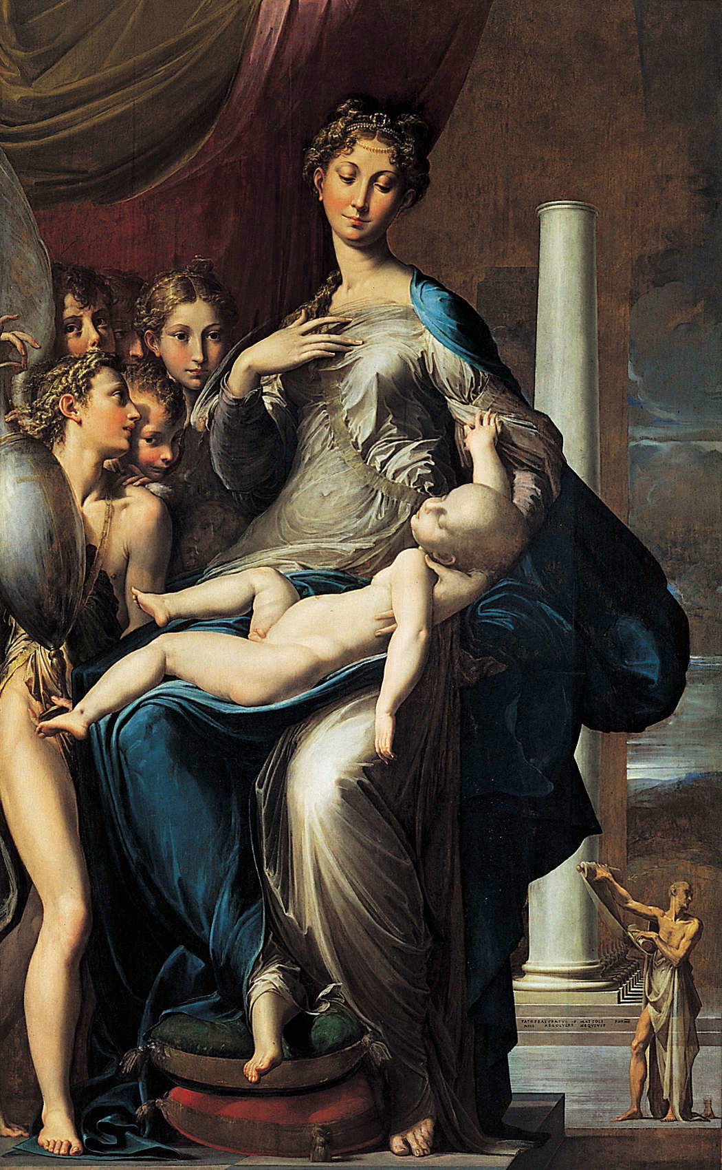 Parmigianino. Madonna mit dem langen Hals (unvollendet) (1534-40; Florenz, Galerie der Uffizien)