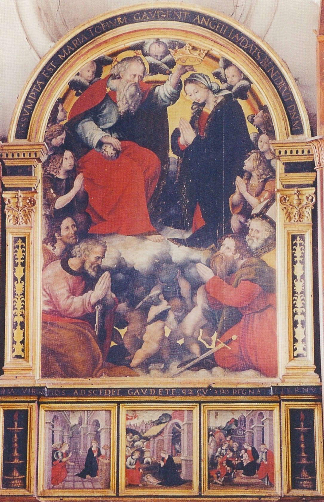 Rainaldo da Calvi; Die Krönung der Jungfrau (1520-1528; Stroncone, San Niccol&ograve;)