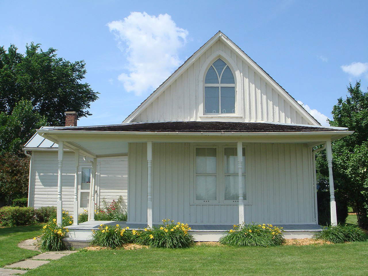 The American Gothic House in Eldon, Iowa The American Gothic House in Eldon, Iowa