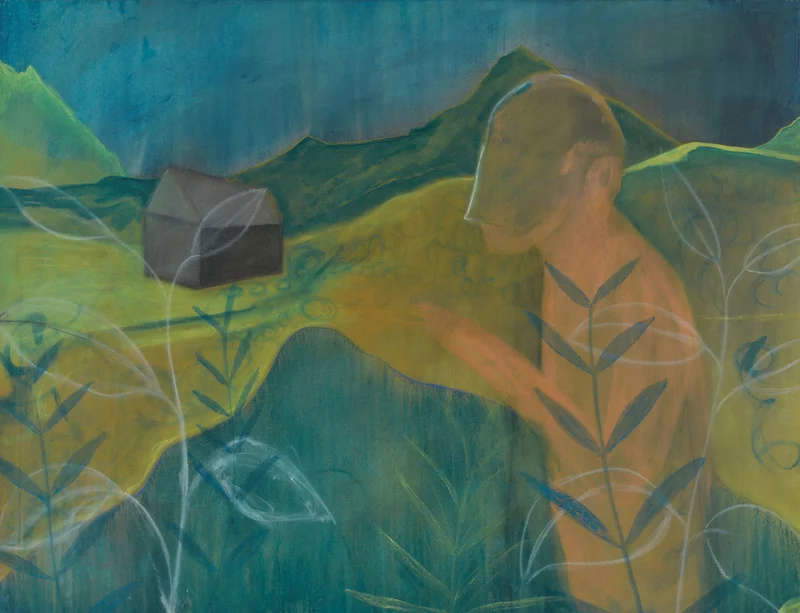 Thomas Berra, Nada es para siempre (2021; técnica mixta sobre lienzo, 89 x 116 cm)