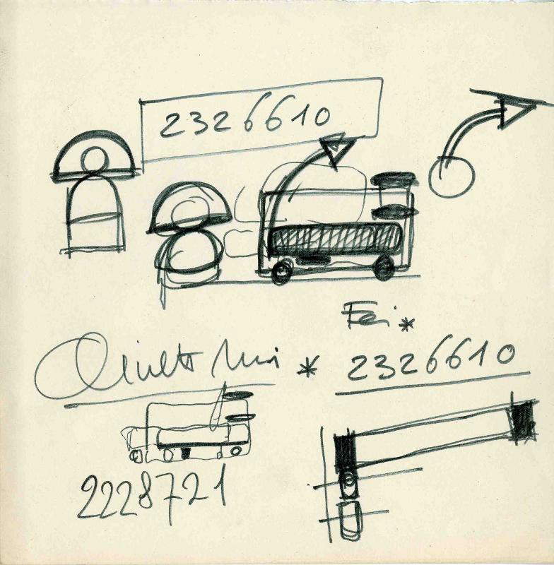 Vico Magistretti, Projet pour la lampe Atollo (1977). Photo: Archives Magistretti