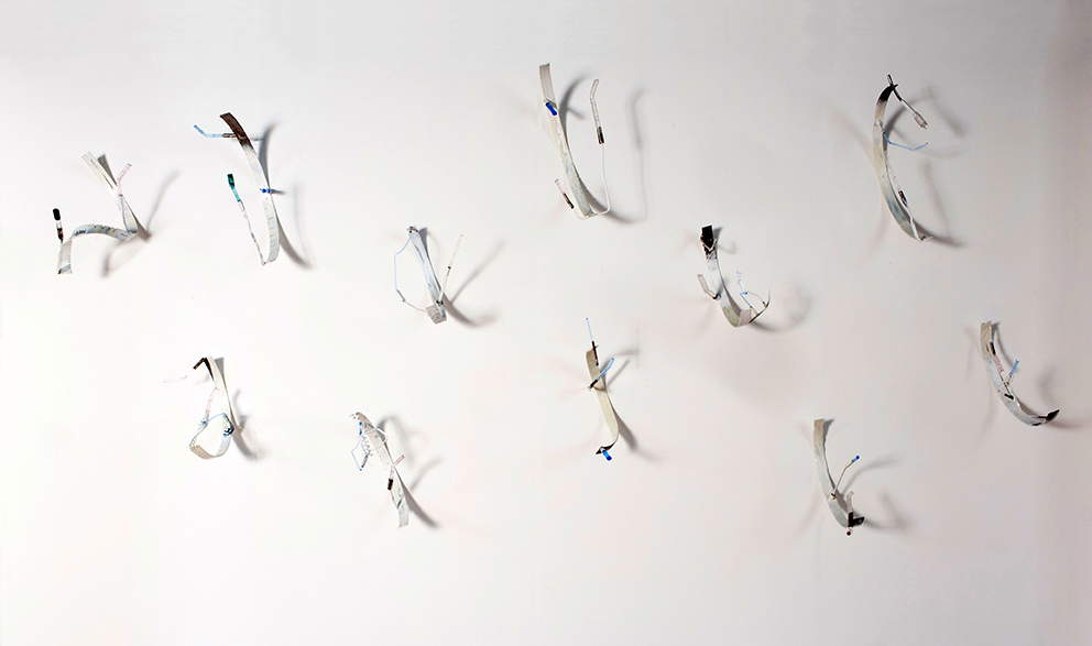 Valdi Spagnulo, Milky Way Spheroids (2009; painted iron and stainless steel, colored and treated Plexiglas, installation dimensions variable). Photo: A. Valentini