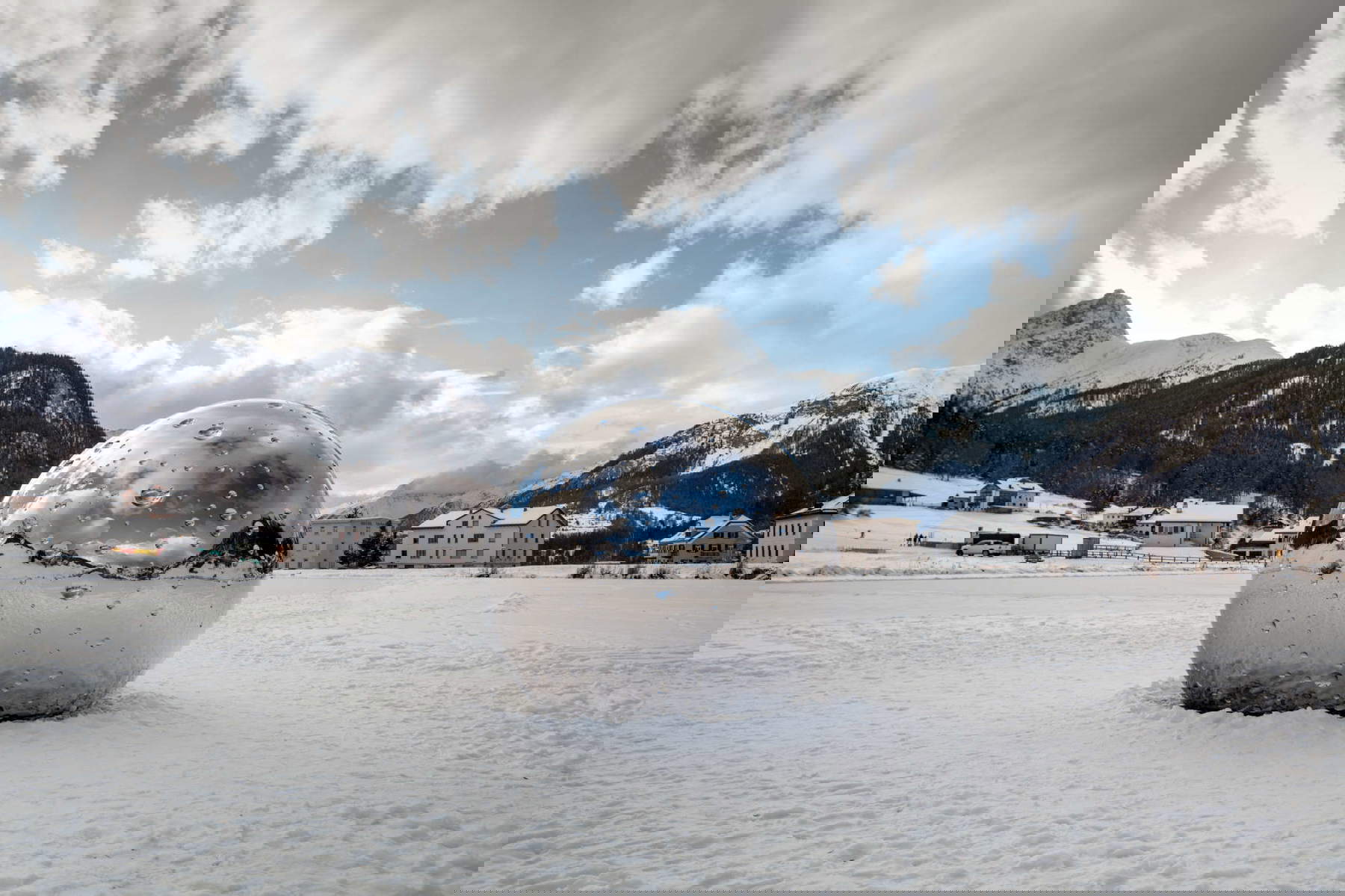 Not Vital, Moon (2004; stainless steel, installation view at Lake Tarasp). Photo: Eric Gregory Powell Not Vital, Moon (2004; stainless steel, installation view at Lake Tarasp). Photo: Eric Gregory Powell