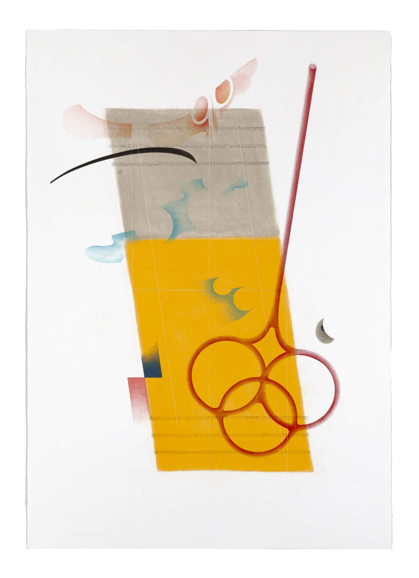 Andrea Sala, National Park Blanket (2023; dry pastel, colored pastels, oil pastel, and graphite on paper, 100 x 70 cm) Andrea Sala, National Park Blanket (2023; dry pastel, colored pastels, oil pastel, and graphite on paper, 100 x 70 cm)