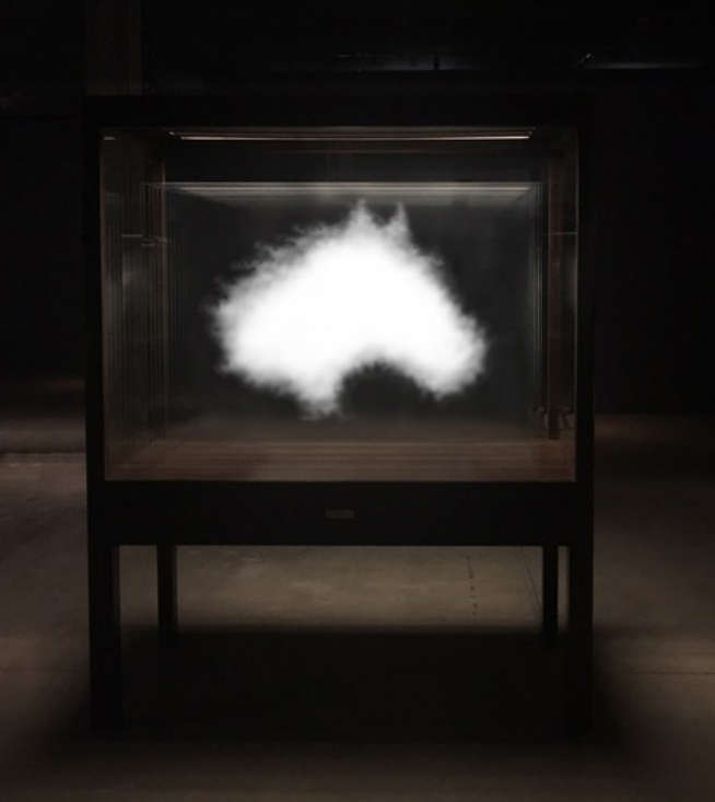 Leandro Erlich, The Cloud - Horse (2023; 9 glass, ink for ceramics, wood, vitrine, 199.5 x 175 x 67 cm) Leandro Erlich, The Cloud - Horse (2023; 9 glass, ink for ceramics, wood, vitrine, 199.5 x 175 x 67 cm)