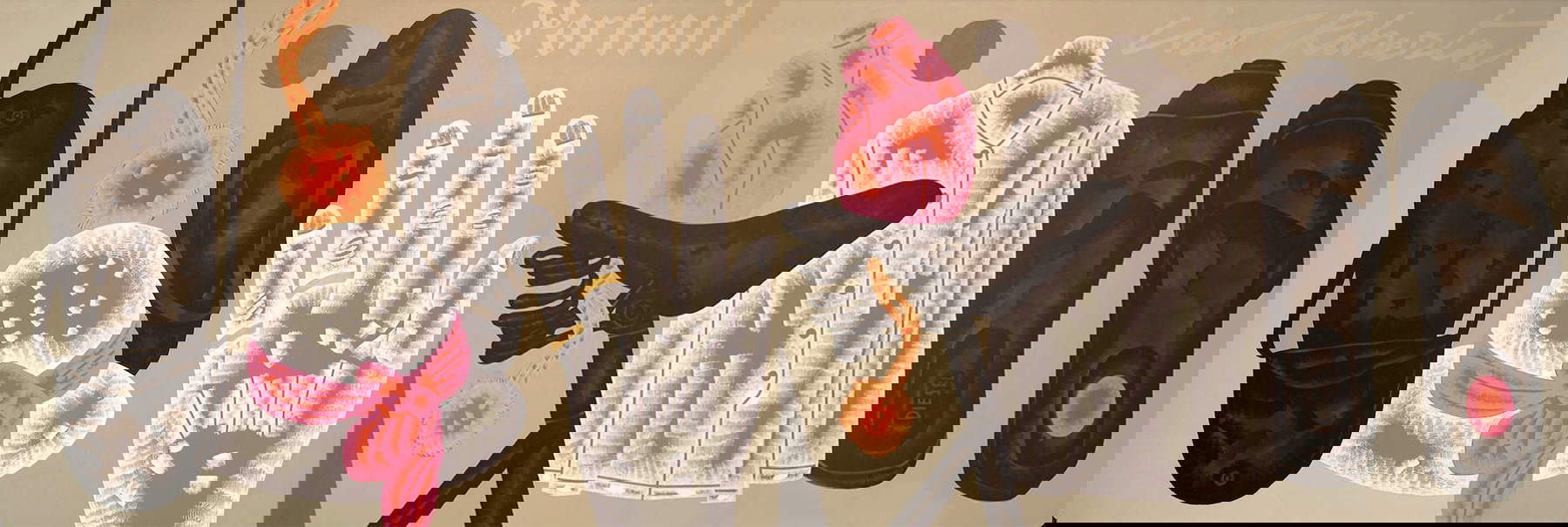 Concetto Pozzati, Ciao Roberta (2007; oil, enamel and acrylic on canvas, 200 x 600 cm). Courtesy of the Concetto Pozzati Archive