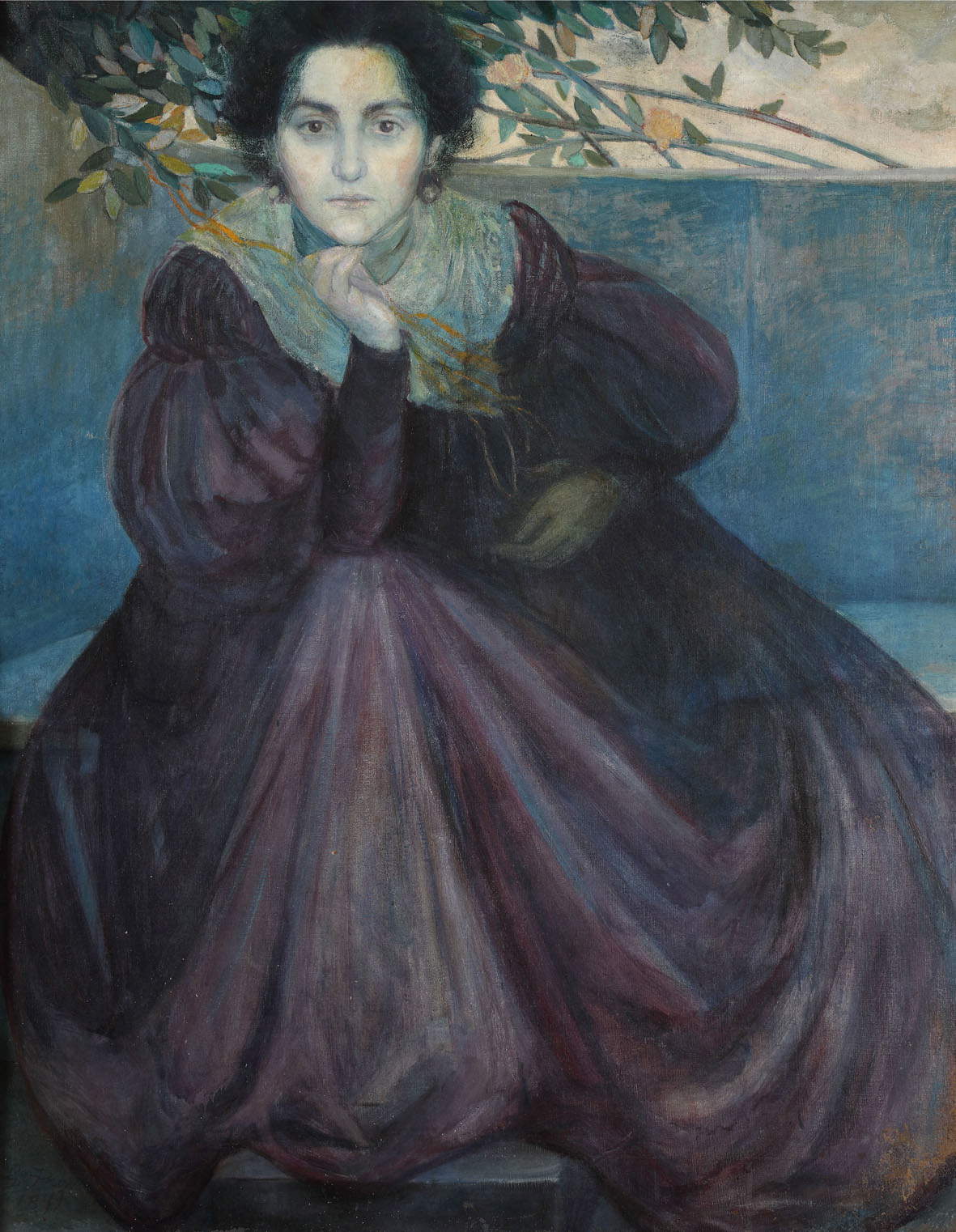 Giovanni Prini, Ritratto della fidanzata Orazia Belsito (1899; olio su tela, 100 x 80 cm; Collezione privata) Giovanni Prini, Ritratto della fidanzata Orazia Belsito (1899; olio su tela, 100 x 80 cm; Collezione privata)