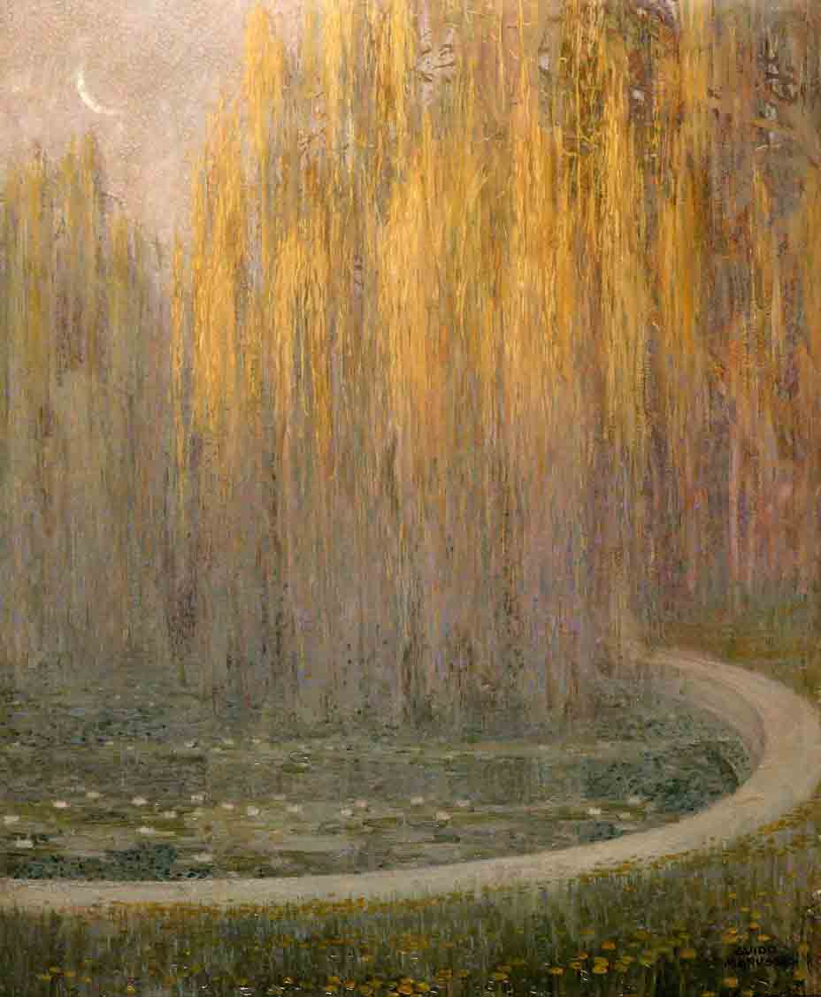 Guido Marussig, Il laghetto dei salici (1909; olio su cartone, 87,5 x 71,5 cm; Trieste, Museo Civico Revoltella) Guido Marussig, Il laghetto dei salici (1909; olio su cartone, 87,5 x 71,5 cm; Trieste, Museo Civico Revoltella)