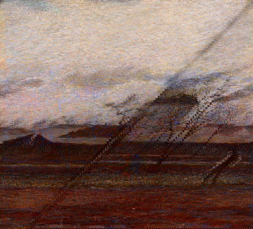 Umberto Boccioni, Campagna con contadino al lavoro (1909; olio su tela, 50 x 54,5 cm; Roma, Galleria Nazionale d'Arte Moderna e Contemporanea) Umberto Boccioni, Campagna con contadino al lavoro (1909; olio su tela, 50 x 54,5 cm; Roma, Galleria Nazionale d'Arte Moderna e Contemporanea)